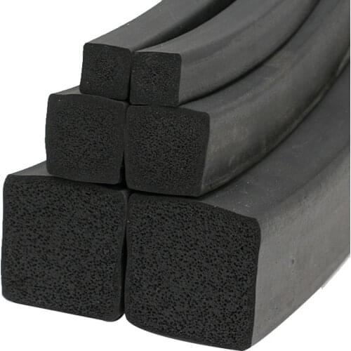 10 Meters Foaming EPDM rubber seal strip Square Oblong 5 6 8 10 mm Oring line cord Foamed EPDM spange rubber molding