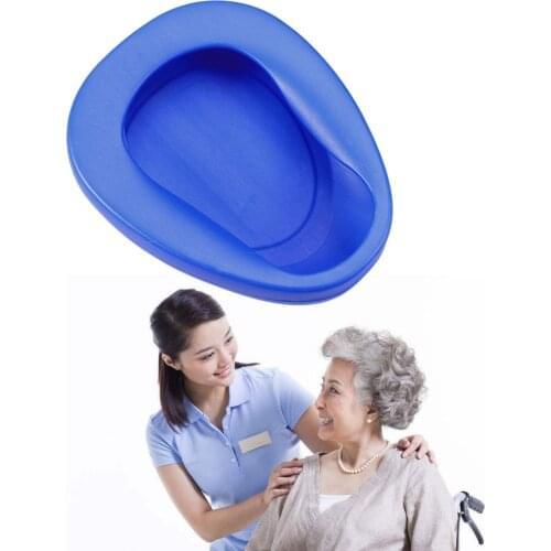 Thicken Bed Pan Bedridden Paralyzed Elderly Care Bedpan Toilet Bowl (Blue)