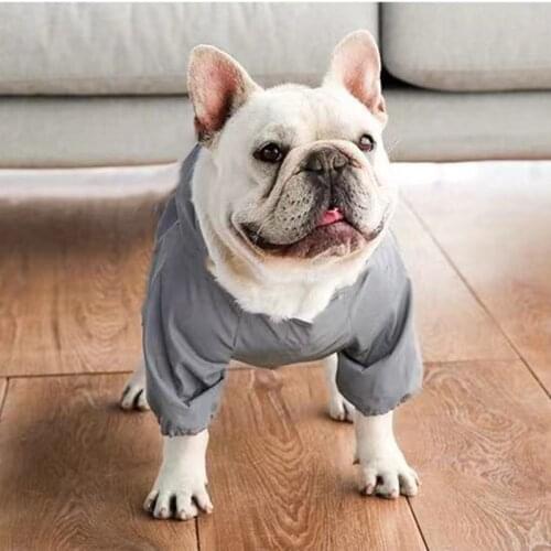 New Arrival Pet French Bulldog Windbreaker Reflective Outdoor Jacket Waterproof Clothes Puppy Coat for Small Medium Dogs HNC03