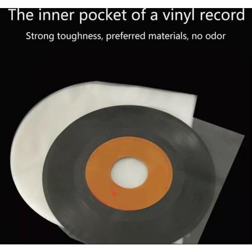 Vinyl Record Inner Sleeves 50x Made from High Premium PE Album Covers with Round Corners for Easy Insert Slim Record