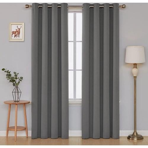 High Quality for Living Room Bedroom Modern Solid Window Treatment Background Curtain Blackout
