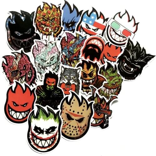 18Pcs PVC Waterproof Funny Spitfire Style Stickers for Mobile Phone Laptop Luggage Case Skateboard Fixed Gear Bike Car Stickers