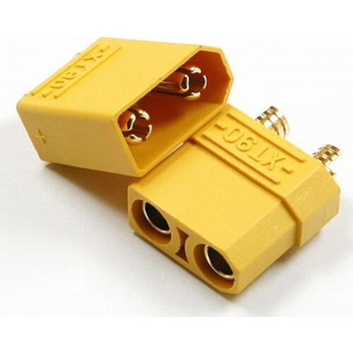 5 Pair/10pcs High Current XT90 4.5mm Gold Pleated Banana Plug Male Female Pair Set XT60 Upgrade Connector for Battery Connect