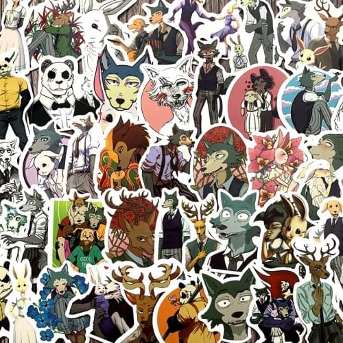 TD ZW 50Pcs Cartoon BEASTARS Stickers For Suitcase Skateboard Laptop Luggage Fridge Phone Car Styling DIY Sticker