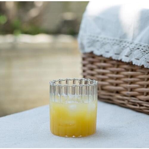 W3JE 250ml/450ml Ripple Wave Whisky Glasses Whisky Cocktail Drinking Wine Cup Bar