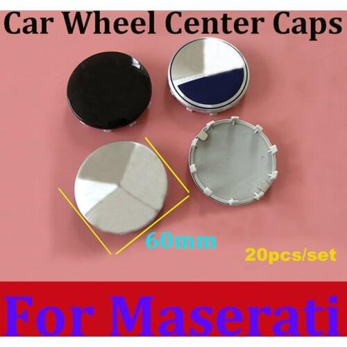 20pcs 60mm 6cm Car Wheel Center Cover Caps For Granturismo Levante Ghibli Gran Cabrio GC GT Quattroporte Coupe 2.36