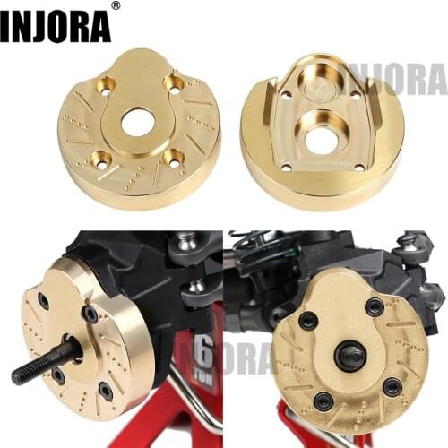 INJORA 2PCS Brass Portal Steering Knuckle Cap Housing for 1:10 RC Crawler AXAIL SCX10 III AXI03007 & Capra 1.9 UTB AXI03004