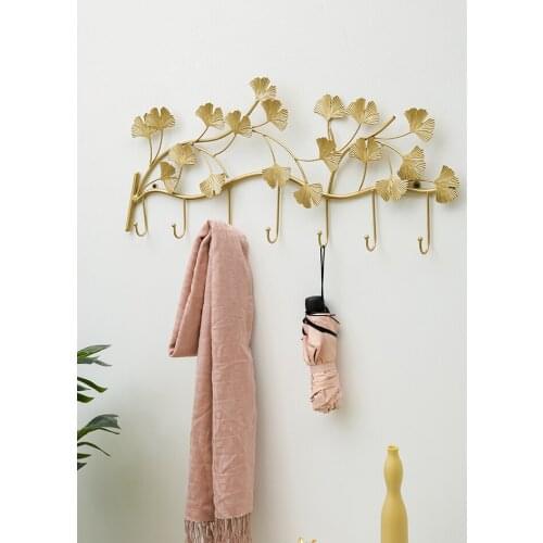 Northern Europe creative door porch decoration Cast iron hook Light luxury wind hanging clothes hook mounted wall hook