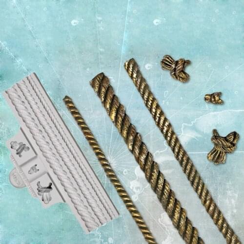 Luyou 1pc Rope, Knot Silicone Resin Cake Molds Fondant Moulds Cake Decorating Tools, Kitchen Accessories FM1959