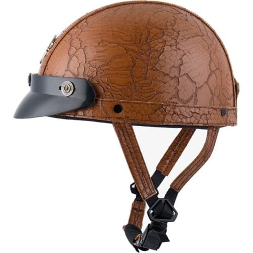 BYB Retro Helmet Motorcycle Helmet Prince Helmet Personality Four Seasons Helmet Unisex Motorcycle Helmet