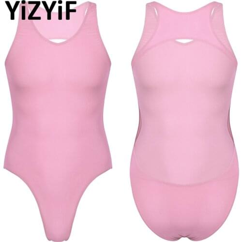 Men Sissy Bodysuit Sleeveless Cutout One-piece Thong Lingerie Leotard Jumpsuit Underwear Sleepwear