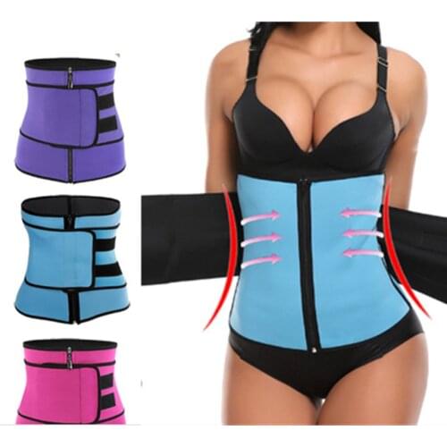Neoprene Sauna Waist Trainer Corset Sweat Belt for Women Weight Loss Compression Trimmer Workout Fitness