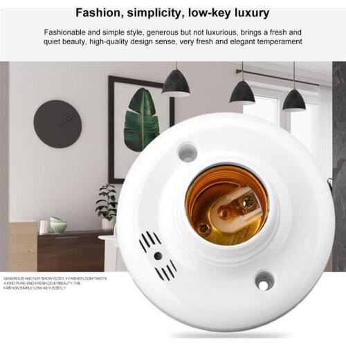 New listing LED Sound and Light Control Lamp Holder Bulb Base Lamp Bulb Holder for Corridor Living Room Garage