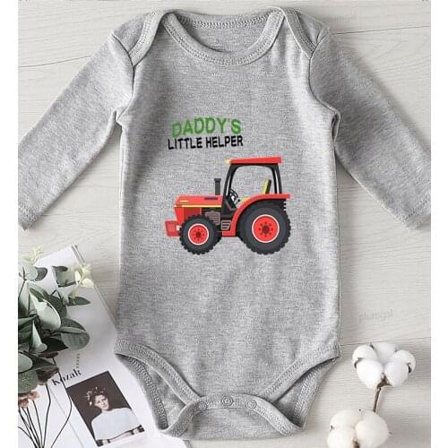 Baby Girls Clothes Children Jumpsuits Infant Clothing Onesie Outfits for Boys Winter Romper Daddys Little Helper Printed