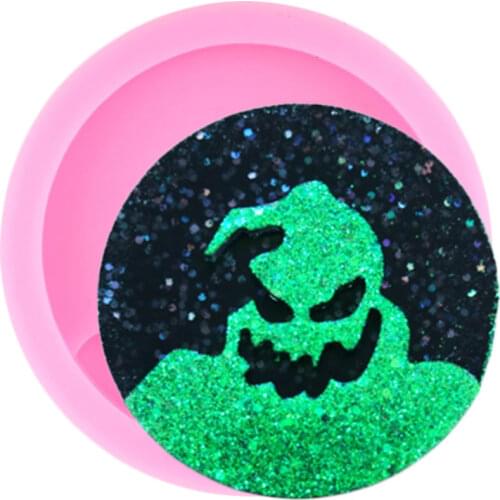 Disney Oogey Boogey Man Phone Grip Silicone Mold Badge Reel Keychain Epoxy Resin Molds Pendant Necklace Jewelry Making Moulds
