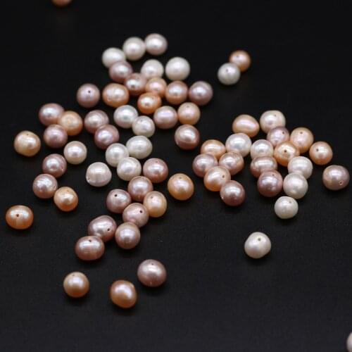 Wholesale 20pcs Natural Round Pearl Beads Glossy Freshwater Loose Pearl Beads for Making DIY Jewelry Necklace Bracelet 5-10mm