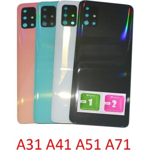 Original Battery Cover For Samsung A31 A41 A51 A71 A50 4G New Phone Rear Housing Back Cover Chassis Back Panel Door Camera Lens