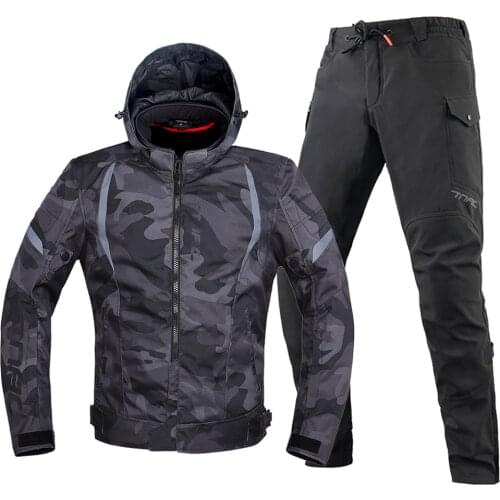 Autumn Winter Cold-proof Motorcycle Jacket Waterproof Moto Motocross Hooded Jacket Motorbike Riding Clothing Protective Gear
