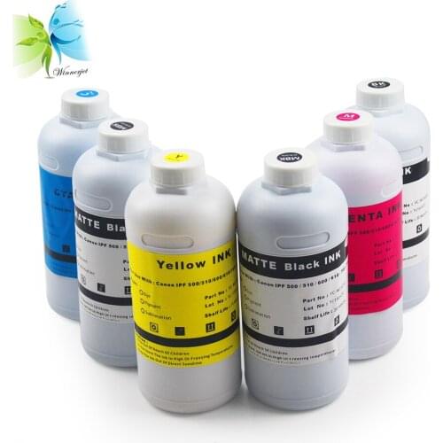 Winnerjet 1000ML X6 PFI-102 102 PFI102 pigment ink and dye ink for Canon IPF500 IPF510 IPF600 IPF605 IPF610 IPF700 IPF710 IPF720
