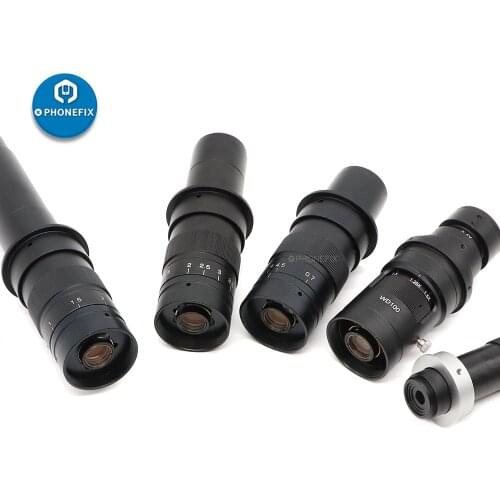 Adjustable 300X 200X 180X 130X 120X Zoom C-mount Lens 0.7X~4.5X Magnification 25mm For HDMI USB Industry Video Microscope Camera