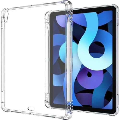 Glass Film And Silicone Case For Ipad Pro 10.2 9.7 11 12.9 10.2 Inch Cover With Pencil Holder For Ipad 2020 Air 4 3 2 1 Mini 4 5