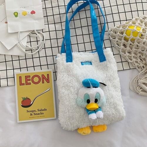 New Disney Cute Cartoon Donald Duck Shoulder Bag Large-capacity Messenger Bag Fashion Handbag Tote Bag