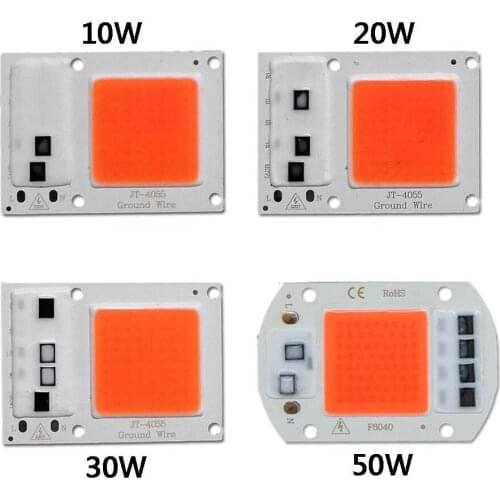 LED COB Chip Full spectrum 10W 20W 30W 50W Watt plant grow lights lamp bulb 110V 120V 220V 240V Drive-free Plant floodlight