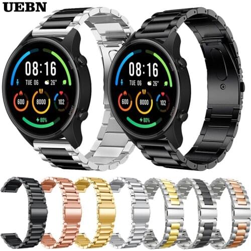 UEBN Metal Stainless Steel Band for Xiaomi Mi Watch Color Strap for Mi Watch Color sports edition Bracelet watchbands