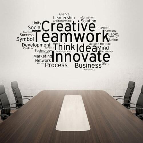 Office meeting room vinyl wall stickers personality slogan inspirational quotes stickers office supplies design stickers BG03