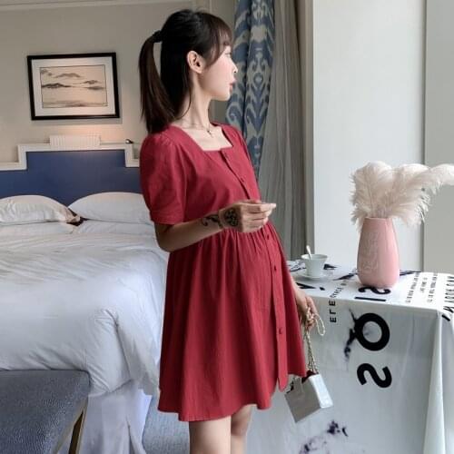 High Quality Maternity Clothes Lace Chiffon Summer Dresses For Pregnant Women Sleeveless Loose Pleated Pregnancy Leisure Dress