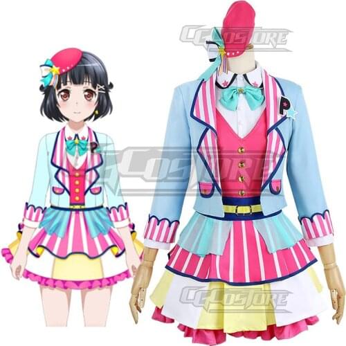 Bang Dream! Mitake Ran Cosplay Costume Poppin'Party Anime Game Uniform Dresses Halloween Christmas Free shipping CG737CZH