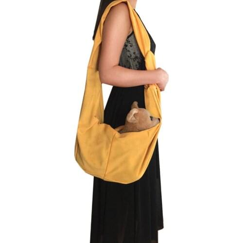 Yellow Quality Cotton Strap Adjusted Pet Dog Cat Puppy Carrier Bag Single-shoulder Pet Bag Slings Dog Carrier