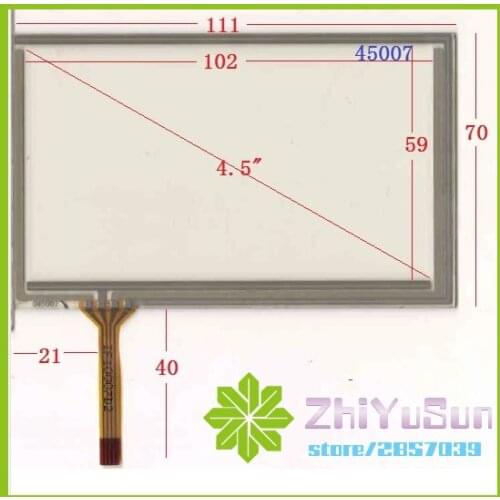 ZhiYuSun 045007 4.5Inch 111mm*70mm 4Wire Resistive TouchScreen Panel Digitizer 111*70 this is compatible
