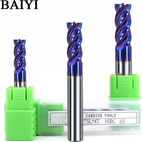 5PCS Endmill Cutting HRC65 4 Flute Mill 1mm 2mm 3mm 4mm 5mm Carbide Tungsten Steel Milling Cutter
