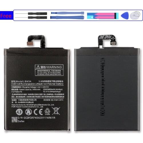 Phone Battery BM3A For Xiaomi Mi Note 3 Replacement Battery 3300mAh High Capacity Phone Batteries Free Tools