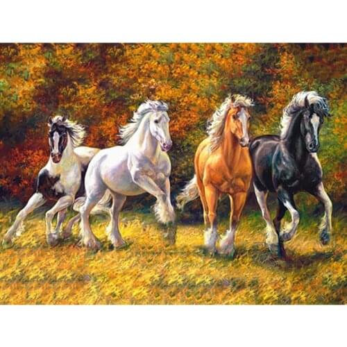 Full Square/Round Drill Diamond Painting Horse 5D DIY Diamond Embroidery Cross Stitch Animals Rhinestone Mosaic Home Decor