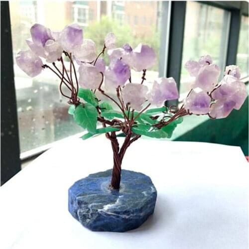 Amethyst Teeth Money Tree Natural Rough Stones Minerals Gems Healing Reiki For Home Decoration