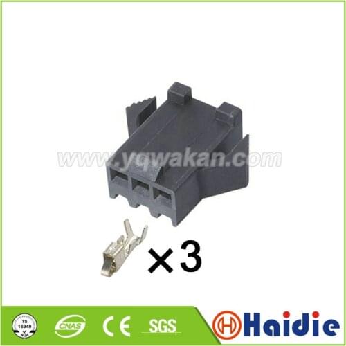 Free shipping 5sets 3pin plastic housing plug cable connector SM-3Y