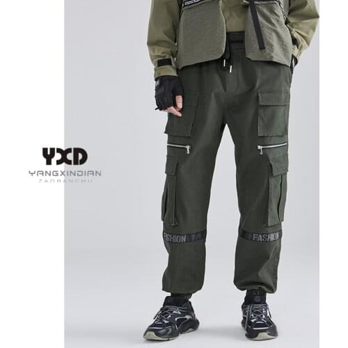 2021 Autumn Cargo Pants Men Fashion Trend Brand Functional Wind Young Tactical Military Pants For Man Cotton pocket Army Trouser