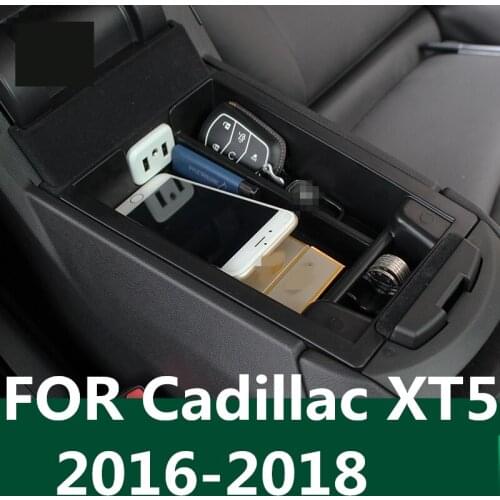 Car Central Armrest Storage Box Console Arm Rest Tray Holder Case Palle Interior decoration FOR Cadillac XT5 2016-2018