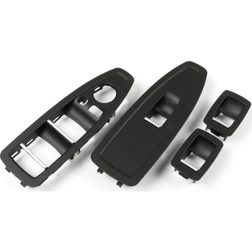 For BMW F30 F31 F80 F83 3 series 4 pieces of car interior glass lift switch armrest panel door handle decoration black style