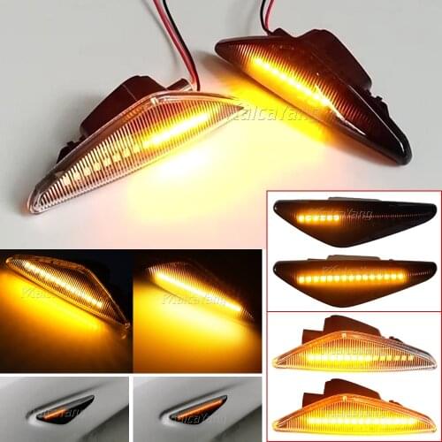 For BMW X3 F25 2011-2017 X5 E70 2007-2013 X6 E71 E72 2008-2014 Dynamic Blinker Side Marker Flowing Turn Signal Light