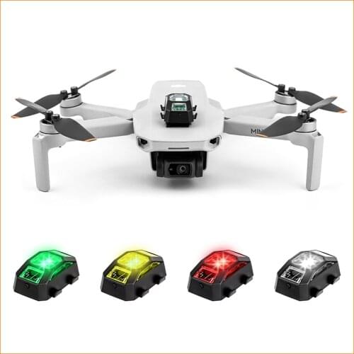 Drone LED Night Flight Lights Signal Strobe Lamp Alarm Indicator Light for DJI FPV Combo/Mavic Air 2/Mini 2 Accessories