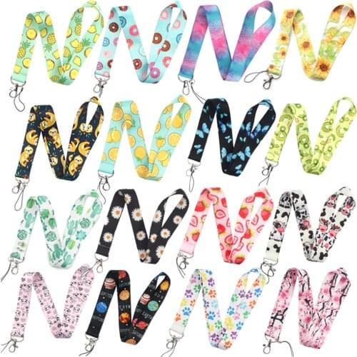 DZ803 Fashion Cute Lanyards for Key Neck Strap For Card Badge Gym Key Chain Lanyard Key Holder DIY Hang Rope Keychain Wholesale