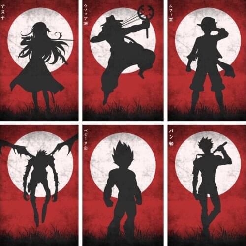 Dragon Ball Poster Japanese Anime Figure Wukong Modern Wall Art Canvas Painting Suitable for Family Childrens Room Decoration