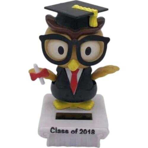 Solar Dancing Owl Figurine Toy Holiday Car Dashboard Office Desk Home Decor