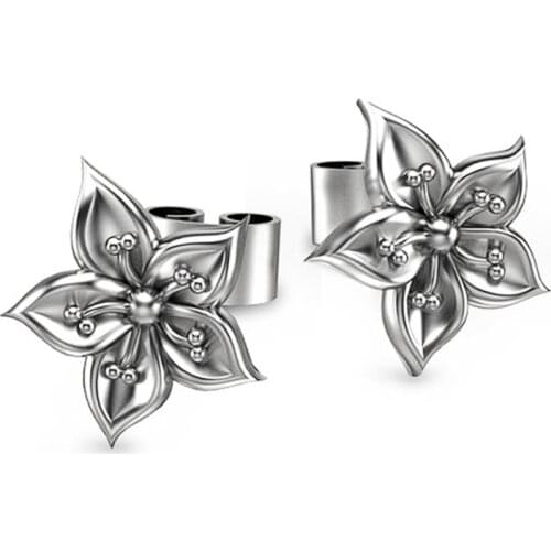 Huitan Women Earrings With Luxury Romantic Wintersweet Flower Shaped Gift Stud Earrings For Girlfriend New Trendy Earrings