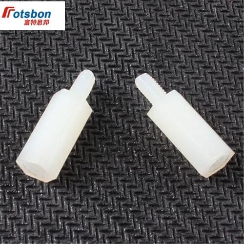 M2/M2.5 Single head hexagonal Plastic Column Screws Combination Nylon Bolts Male Female Hex Nut Spacing Threaded Pillars Truss
