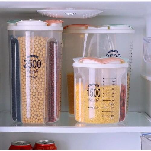 Grain Storage Tank Transparent Moisture-Proof Sealed Cans Kitchen Storage Organizer Food Storage Box Creative Rice Container Box