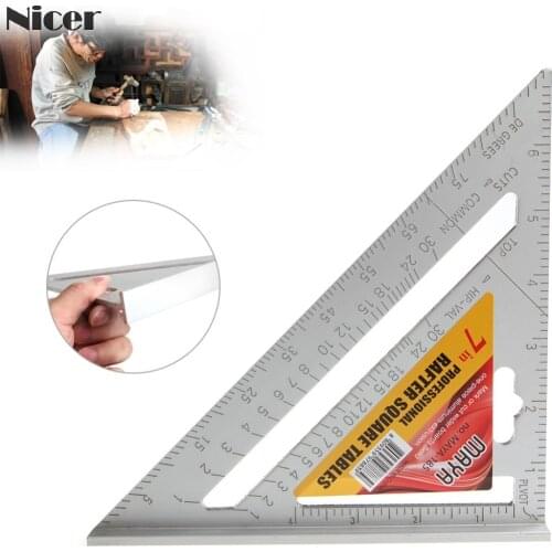 Triangle Rule 90 Degree Thickening Angle Rule Aluminum Alloy Carpenter Measurement Square Ruler
